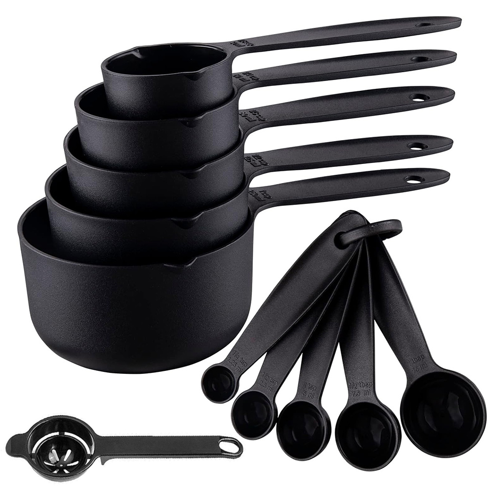 Egg Separator Tool - 11개 플라스틱 계량컵&달걀 노른자 분리기, 액체