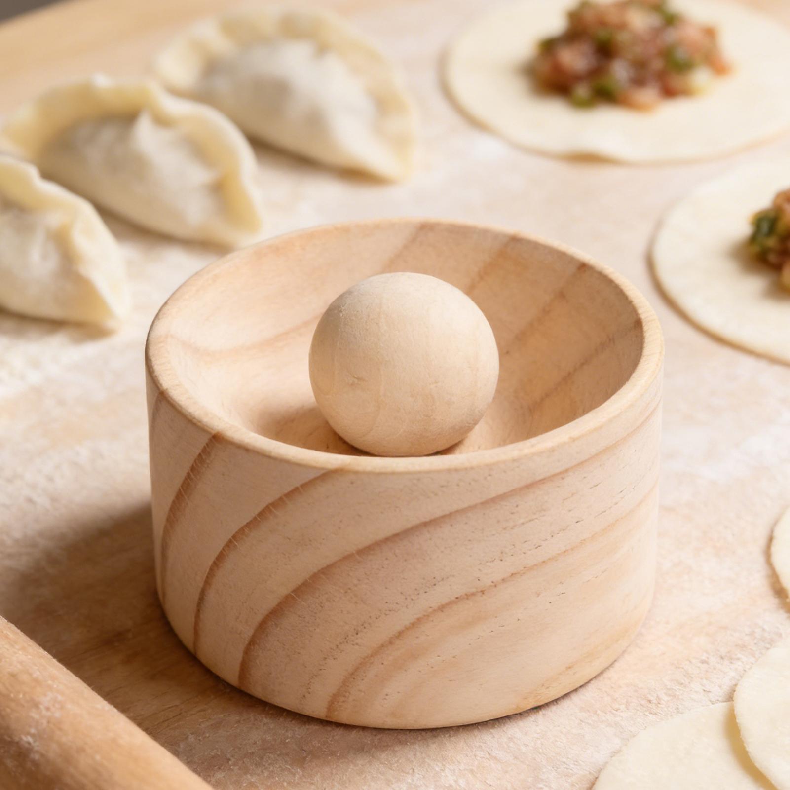 Kitchen Gadgets Dumpling Maker - 논스틱 나무 수동 만두 메이커, 가정용