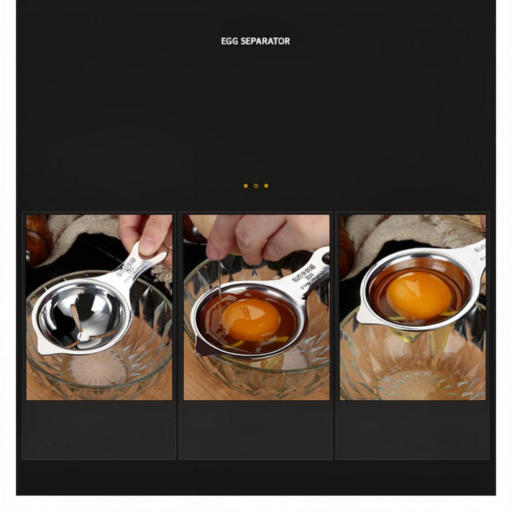 Kitchen Helper Gadgets - 스테인리스 스틸 재질의 달걀 노른자 분리