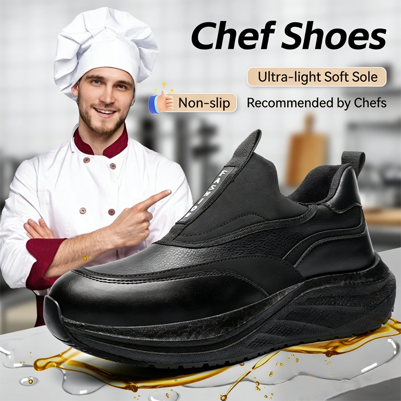 플랫폼 남성 가죽 신발 방수 미끄럼 방지 셰프 신발 내 - Kitchen Gadgets For Men 리뷰 및 가격