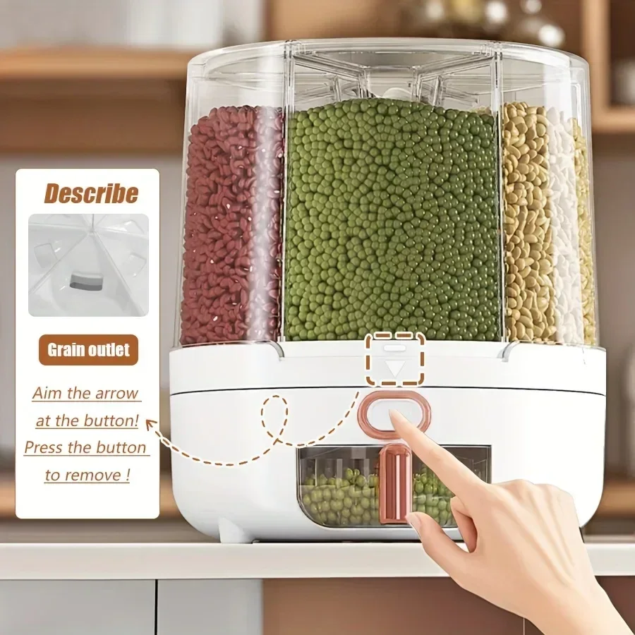 6칸 360 °   회전식 밀폐 식품 보관 용기 - 시 - Kitchen Gadgets Organizer 리뷰 및 가격
