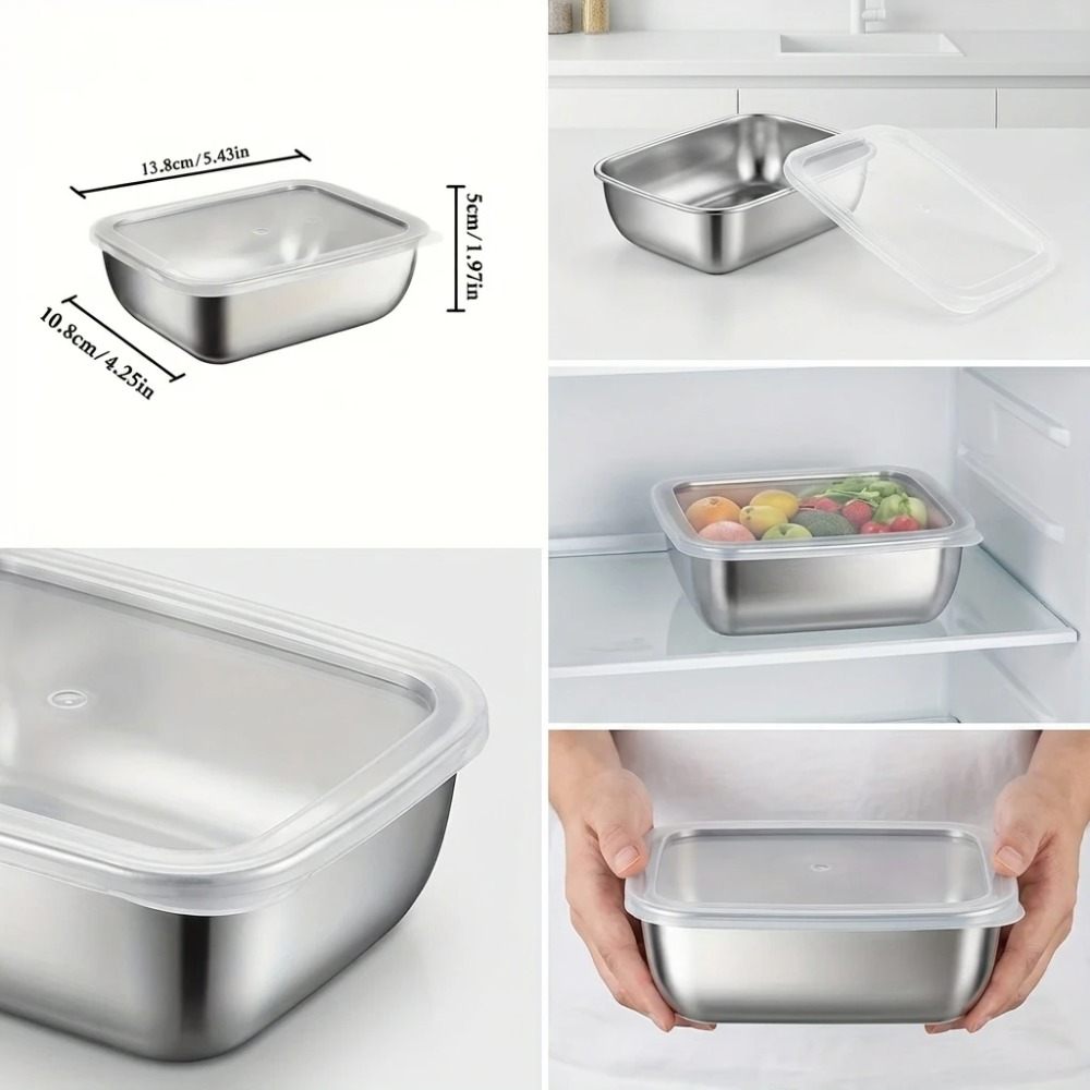 6pcs 스텐 밀폐 용기 스텐 반찬통 누수 방지 6pc - Kitchen Gadgets Organizer 리뷰 및 가격
