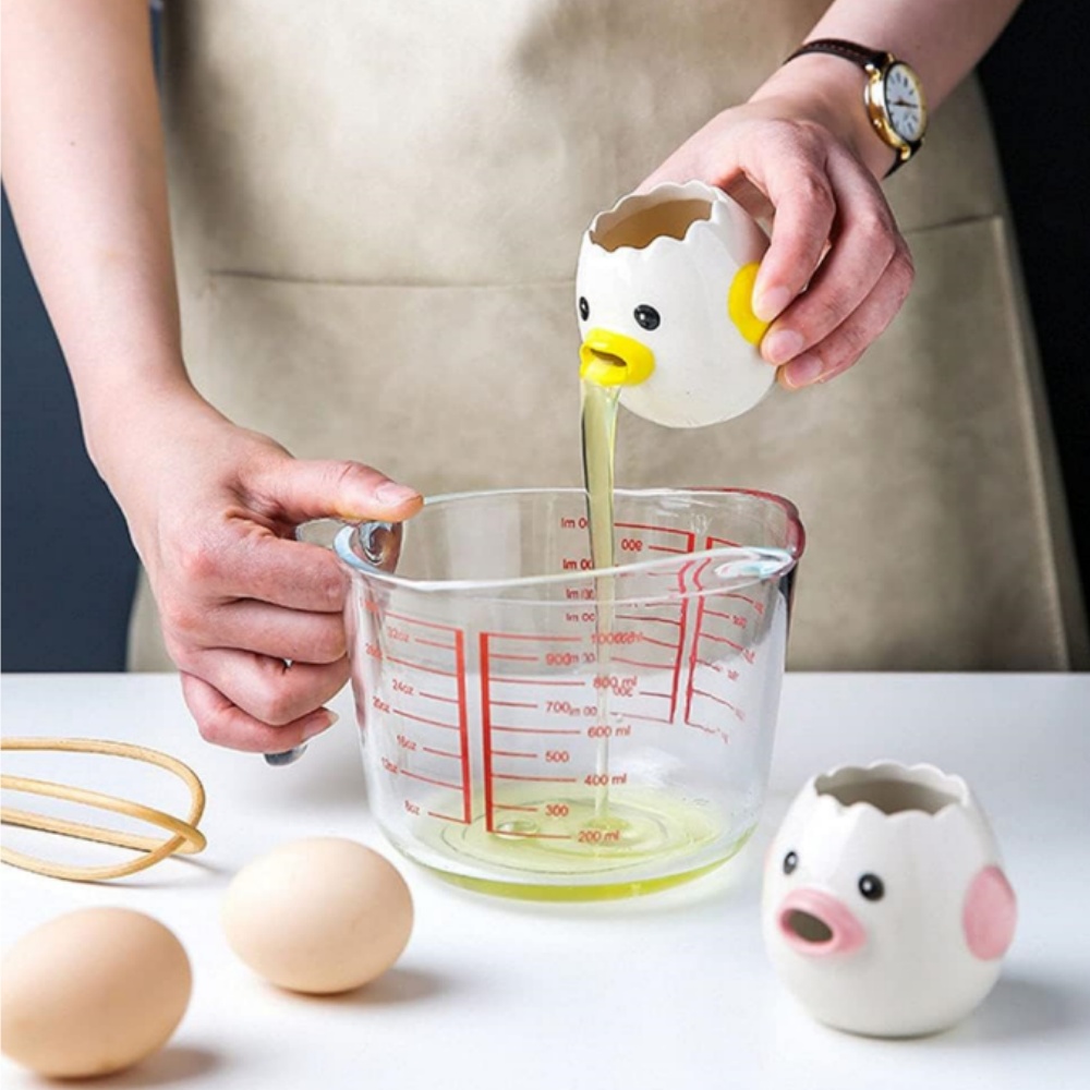 귀여운 계란 분리기, 세라믹 구토형 계란 노른자 흰자  - Egg Separator Tool 리뷰 및 가격