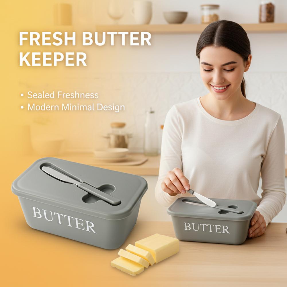 뚜껑과 스프레더가 있는 PP 버터 접시, 냉장고용 밀폐 - Kitchen Gadgets Organizer 리뷰 및 가격
