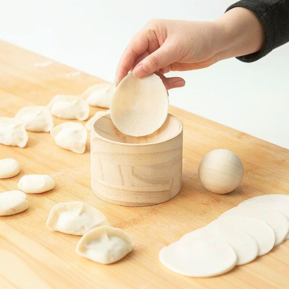 주방용 반죽 펴는 도구, 나무 재질의 만두피 틀, 수동 - Kitchen Gadgets Dumpling Maker 리뷰 및 가격